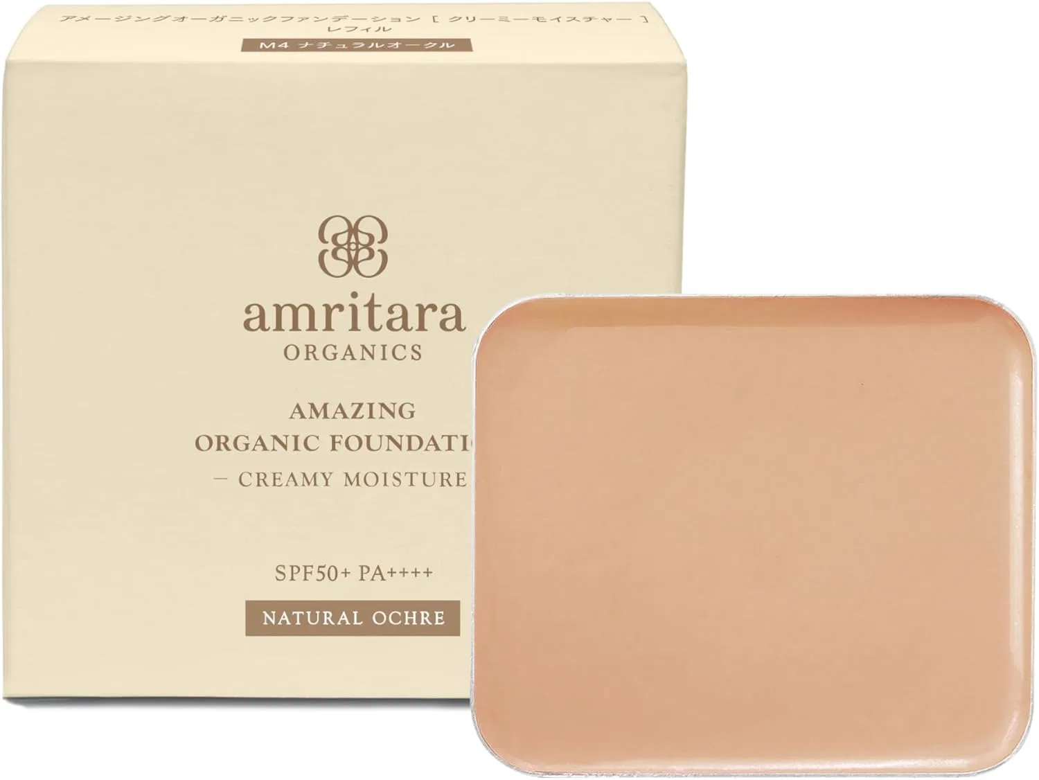 Тональный крем Amritara Amazing Organic Foundation Creamy Moisture Refill M4 Natural Ochre SPF50+ PA+++, 10 г