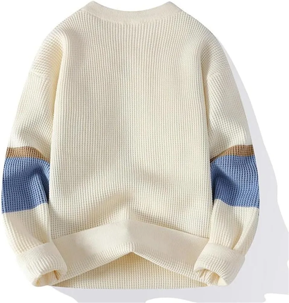 Мужской свитер Casual Comfortable Warm — модный пуловер с круглым вырезом — фото 2