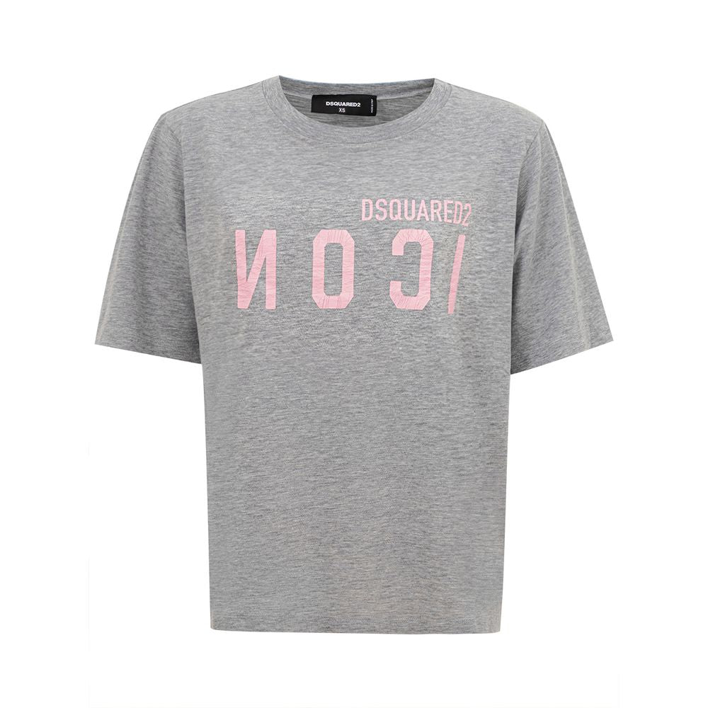 

Элегантный хлопковый топ Dsqua² для женщин DSquared, серый