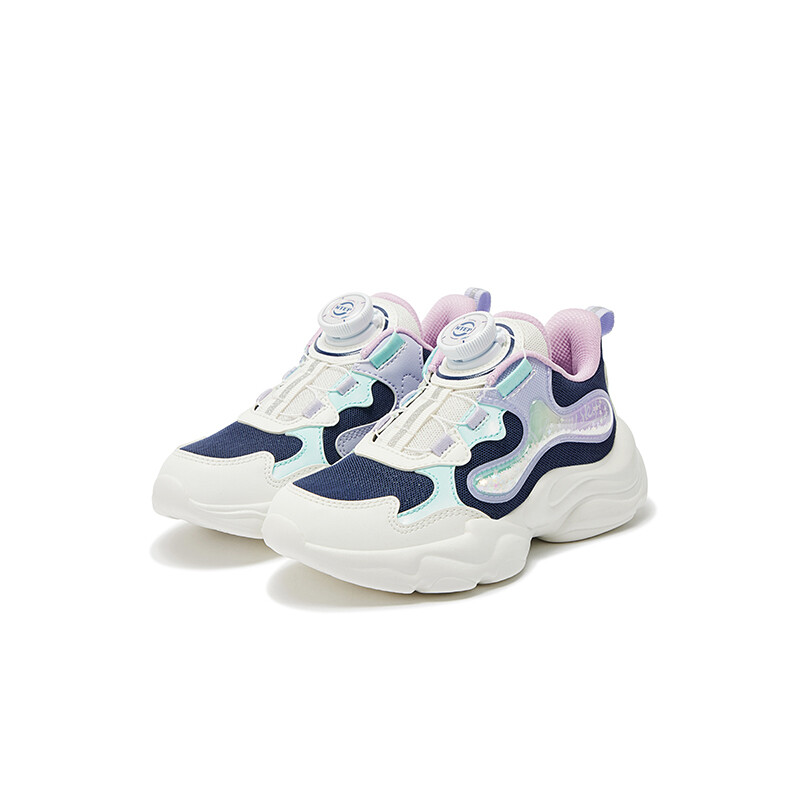 Кроссовки XTEP Kids Lifestyle Shoes PS Low-top White-purple Cyan, белый/голубой — фото 2