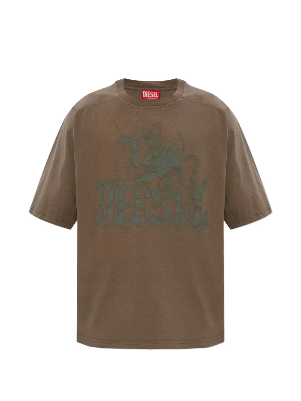 Графическая футболка T-Jussi-A Diesel, коричневый