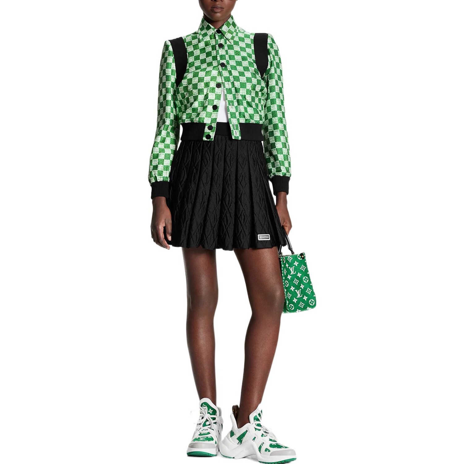 Куртка женская Louis Vuitton, белый / черный / синий / зеленый — фото 2