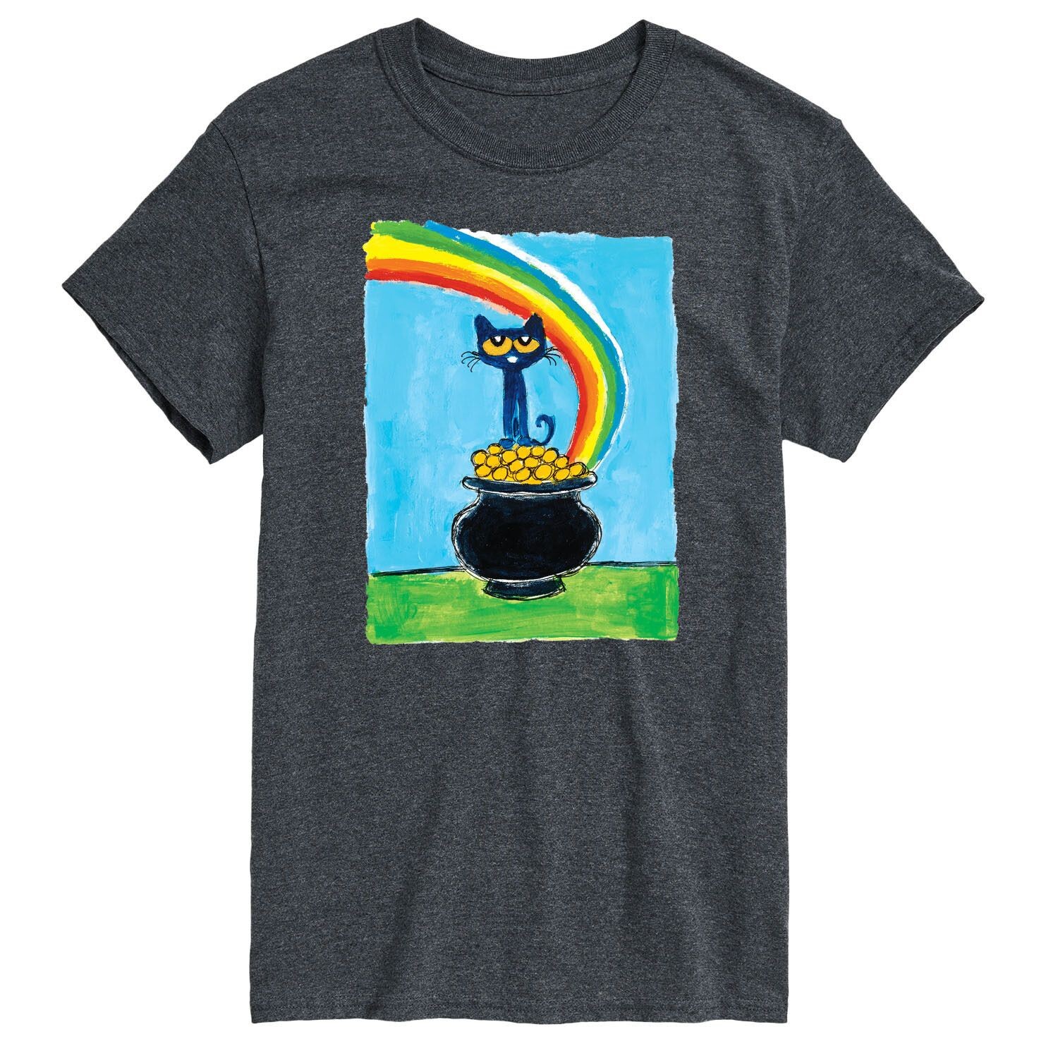 

Футболка Big & Tall Pete The Cat Pot Of Gold License, серый