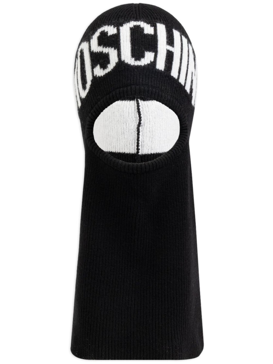 

Moschino балаклава с логотипом, выполненная методом интарсии, черный