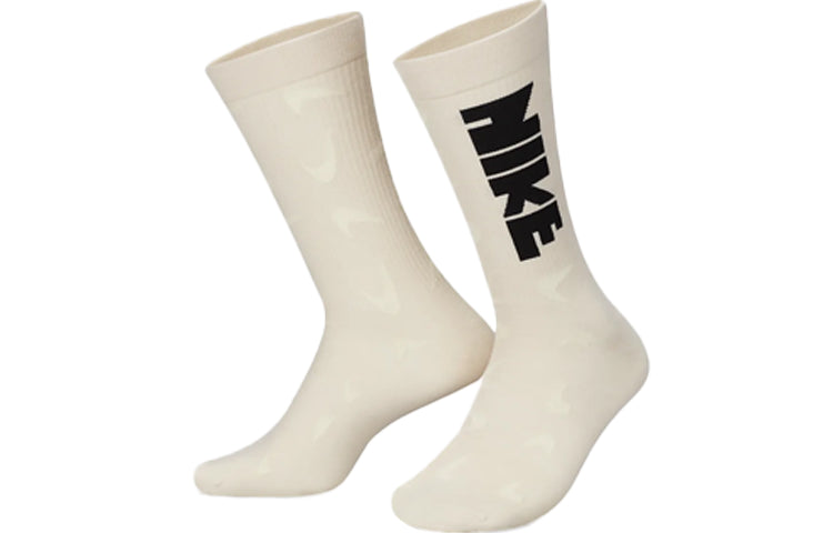 Носки Nike Everyday Essentials Crew Logo Jacquard Sports Socks One Pair Coconut Milk DQ0788-219, разноцветный — фото 2