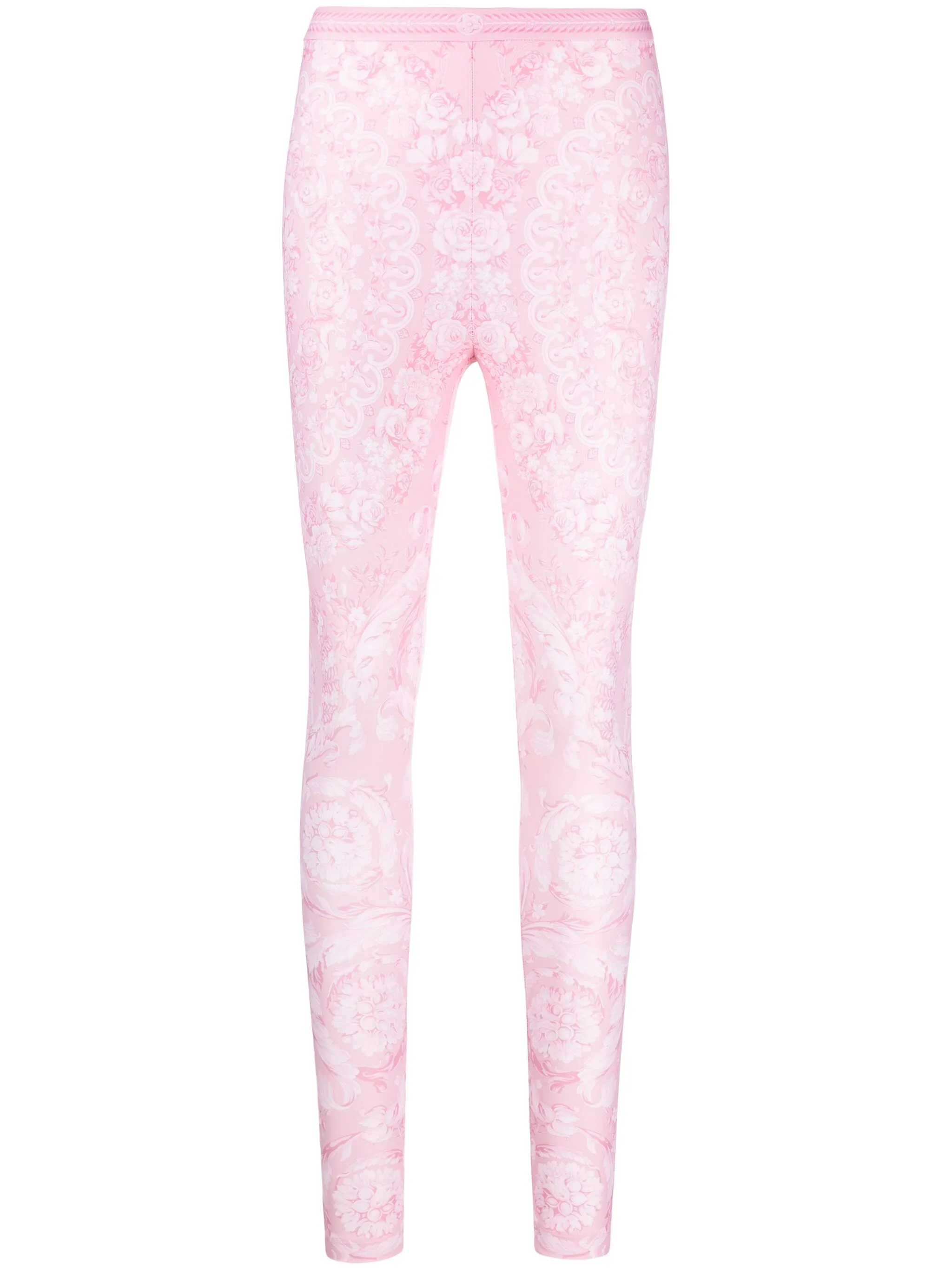 

Легинсы с эластичным поясом и принтом Barocco Versace, розовый