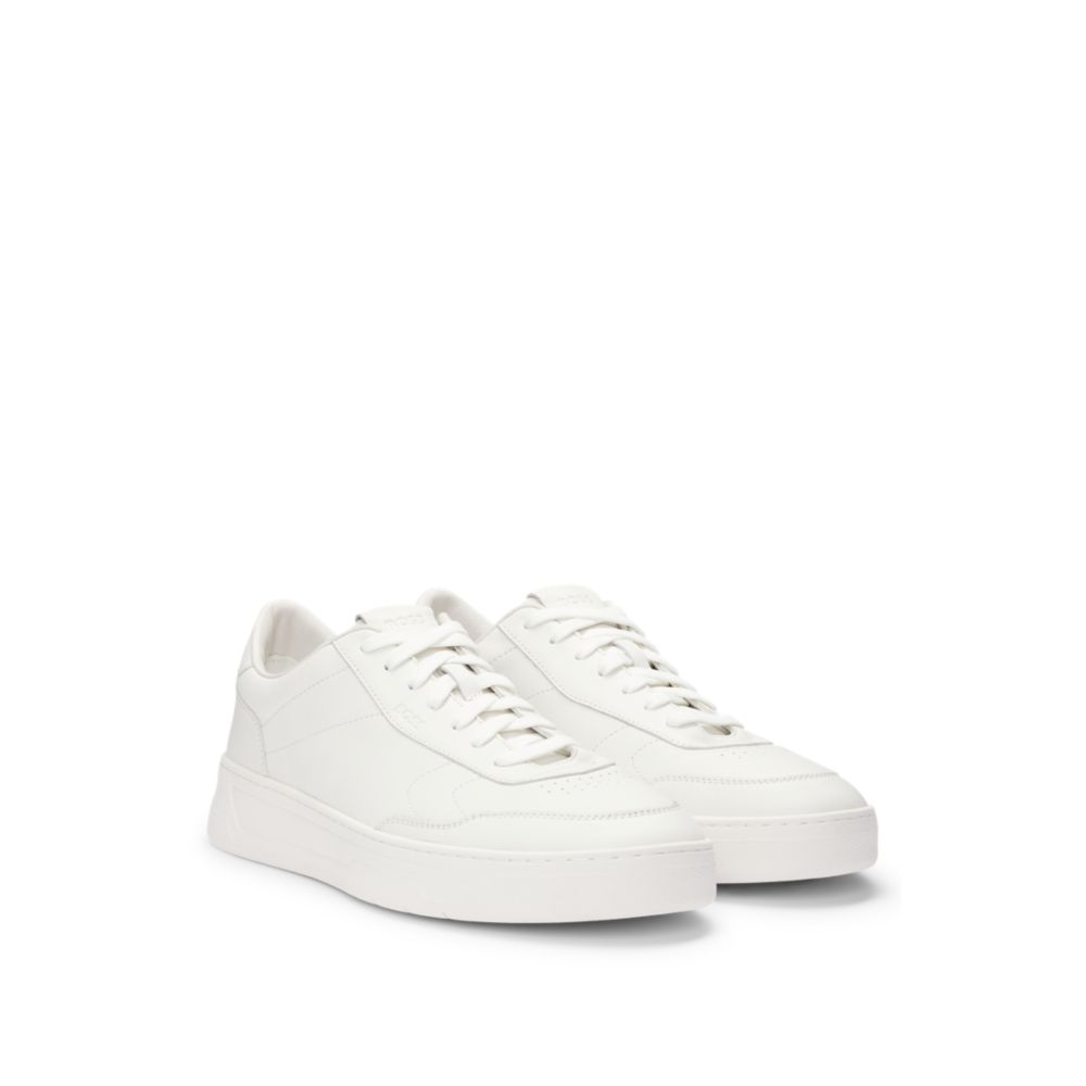 

Кожаные кроссовки с резиновой подошвой BOSS, белый