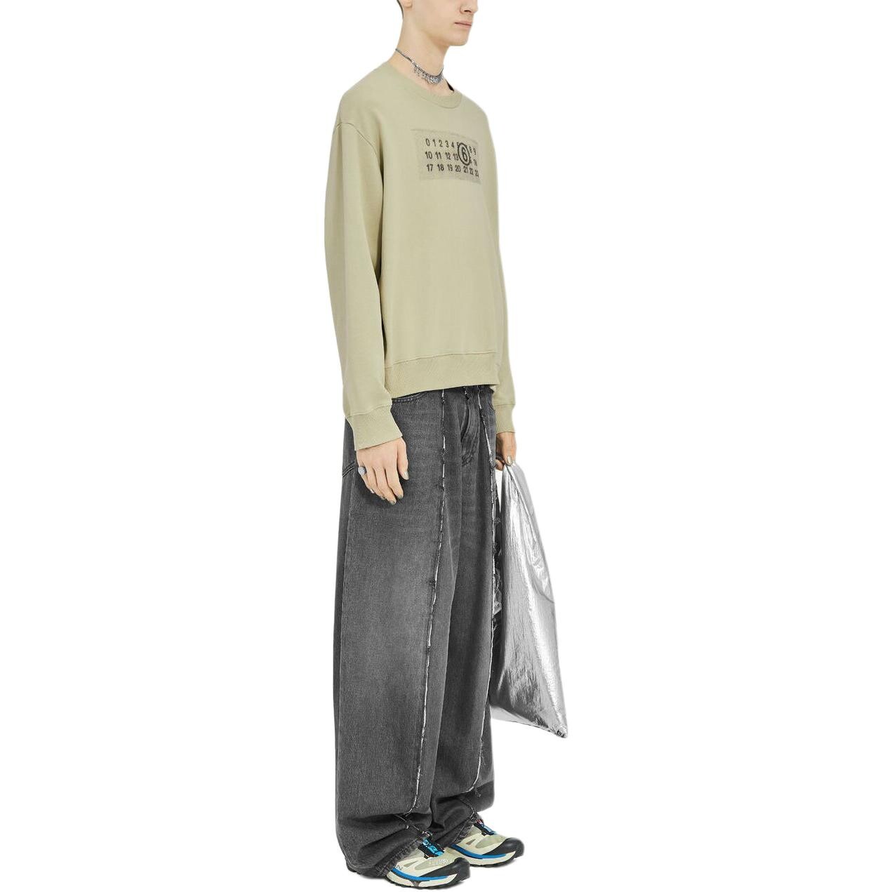 SS24 Толстовка унисекс зеленая Mm6 Maison Margiela, зеленый — фото 3