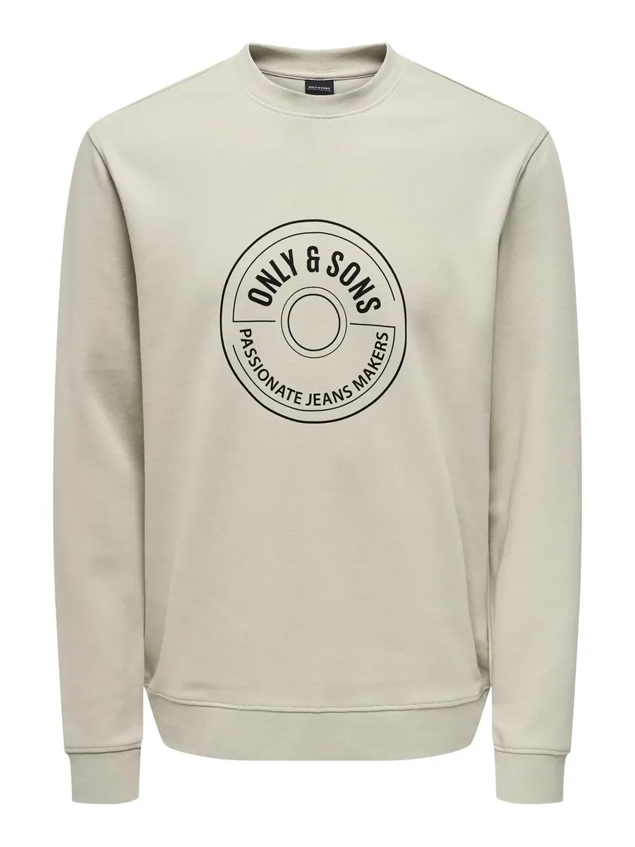 

Толстовка ONLY & SONS "ONSLAMER REG INTERLOCK CREW NECK SWEAT", цвет Silver Lining