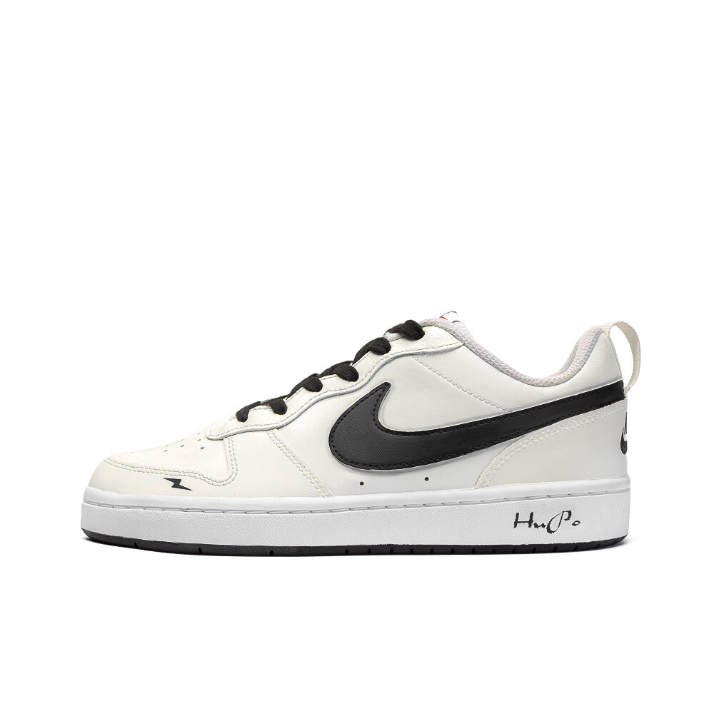

Кроссовки Nike Court Borough Skateboarding Shoes Women's Low-top Black, слоновая кость, Бежевый, Кроссовки Nike Court Borough Skateboarding Shoes Women's Low-top Black, слоновая кость