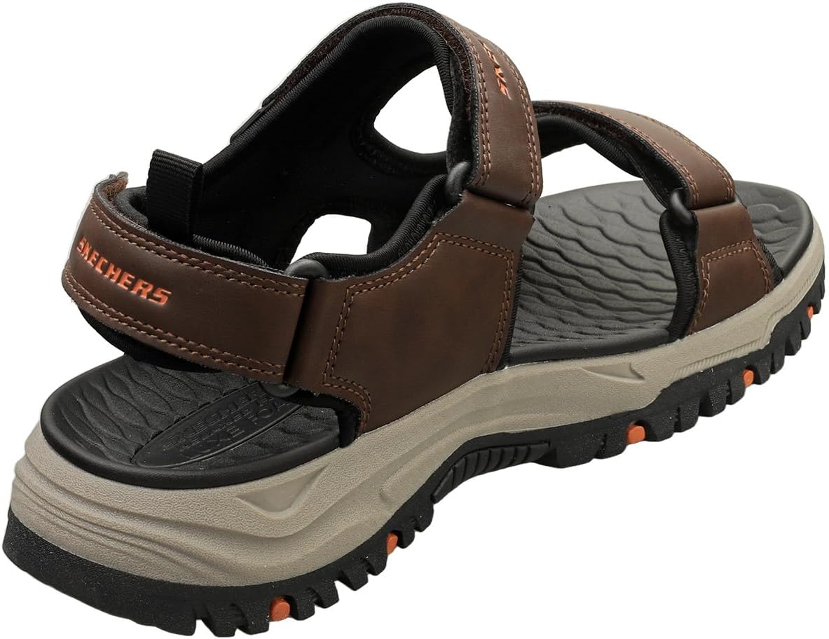 Мужские спортивные сандалии Skechers с ремешком на щиколотке, коричневый — фото 3