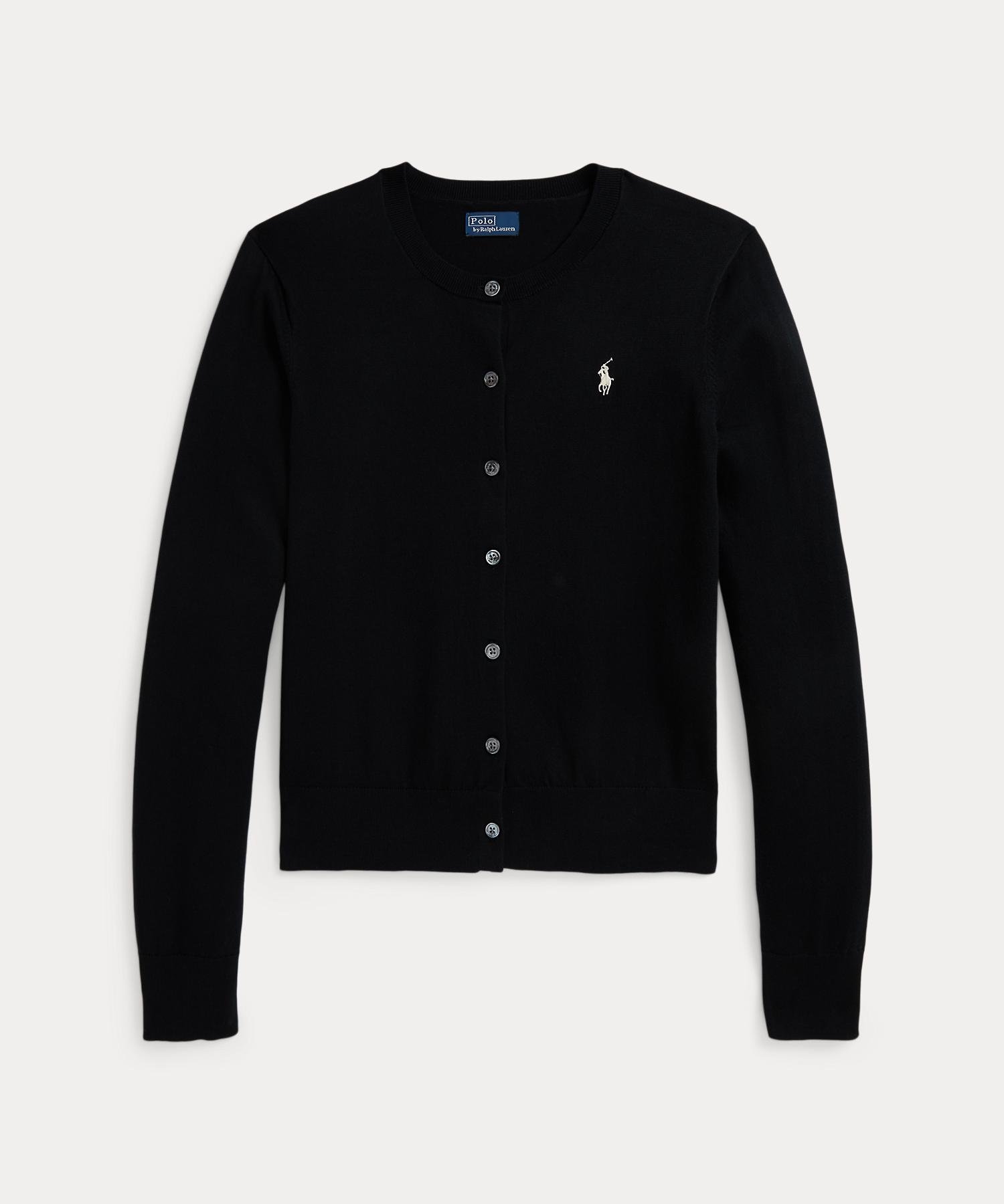 Хлопковый кардиган с круглым вырезом Polo Ralph Lauren, 001 Black