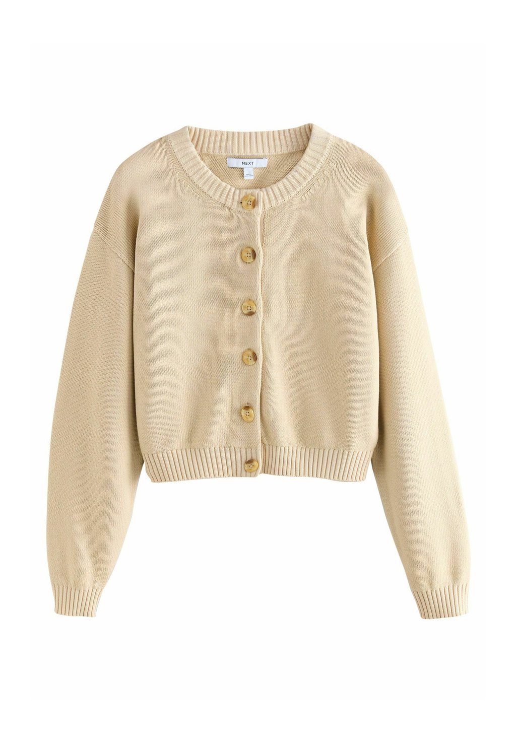 

Кардиган WASHED CREW NECK Next, бежевый