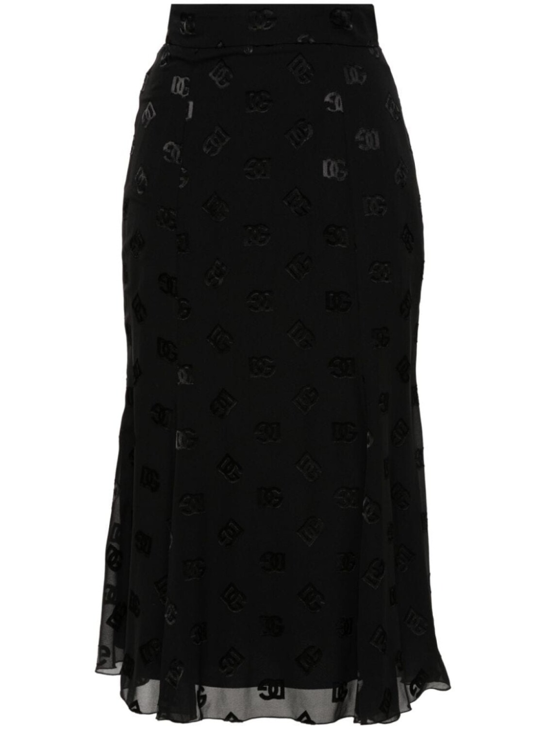 

Dolce & Gabbana юбка годе длины миди, черный