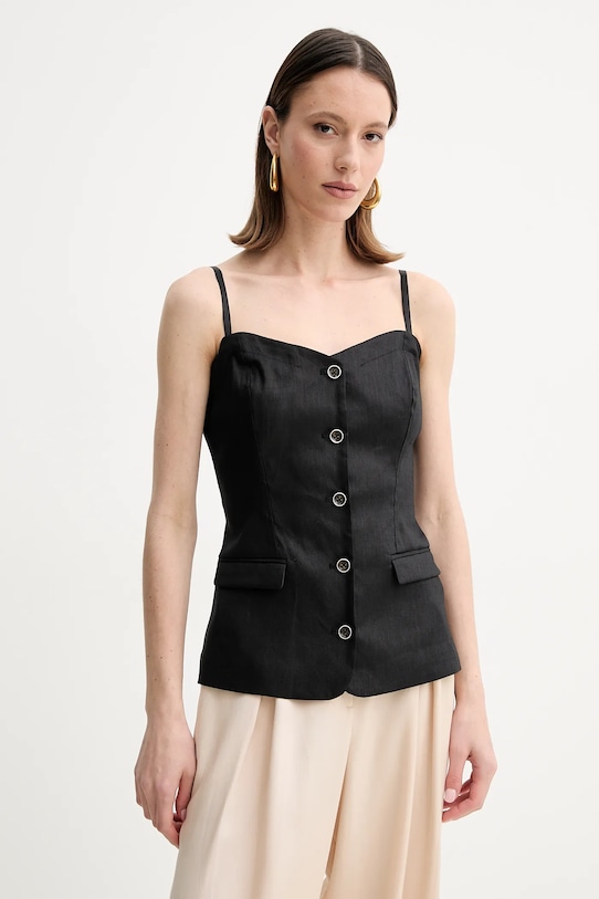 

Льняная блузка ISABEAU Guess, черный