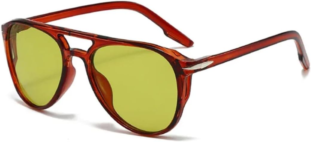 

Солнцезащитные очки с защитой UV400 | Двойные перемычки, заклепки, сине-зеленый цвет | для женщин и мужчин, для занятий спортом на открытом воздухе и вождения DSVIGF, Red Brown Green