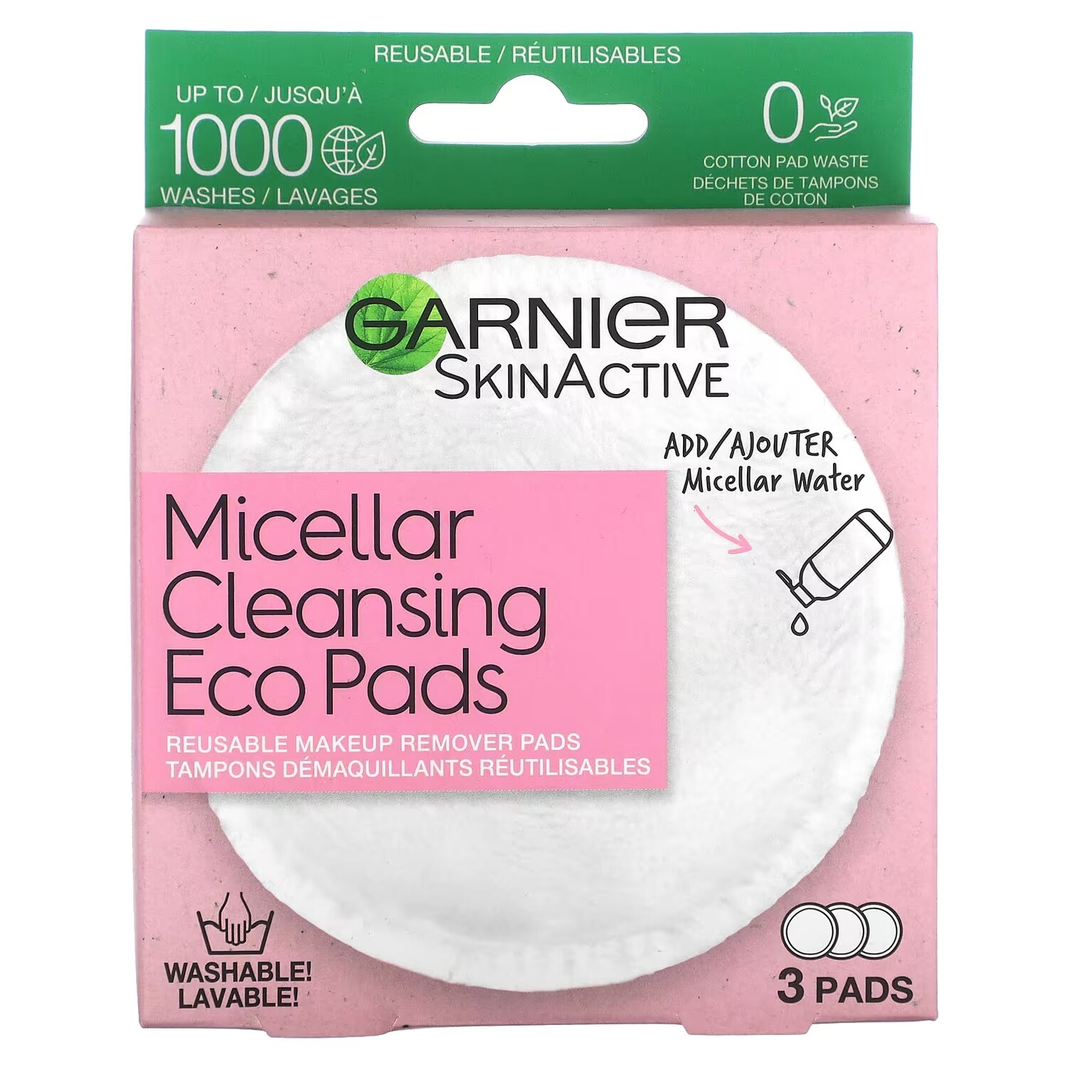 

Очищающие мицеллярные диски Garnier SkinActive Eco Pads, 3 шт