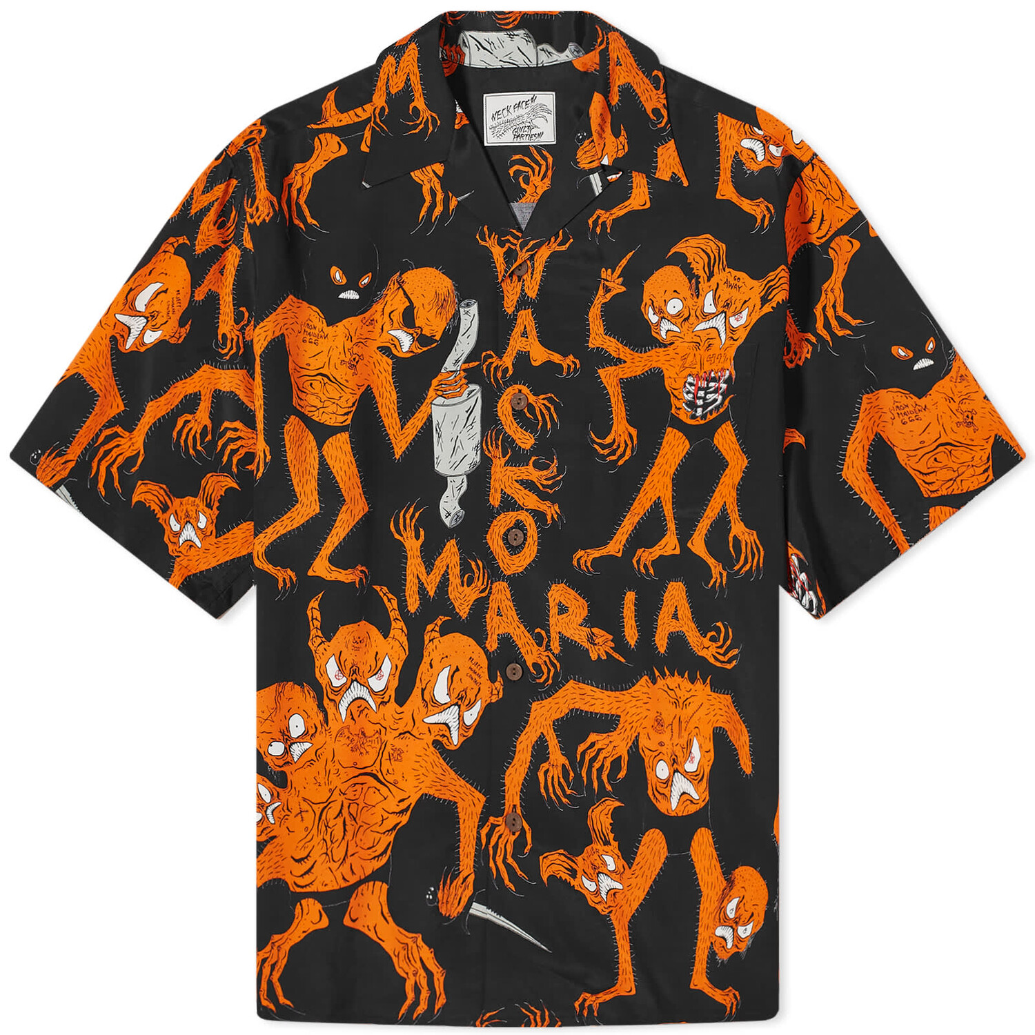 

Рубашка Wacko Maria X Neckface Type 4 Vacation, черный
