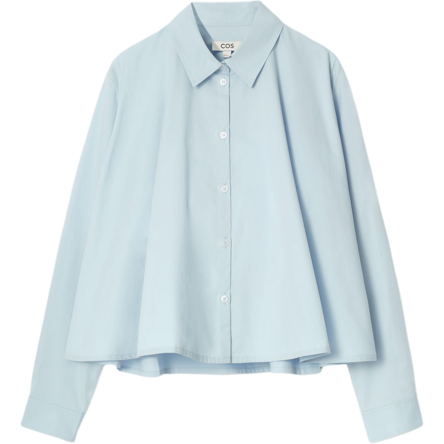 

COS Женская рубашка светло-голубого цвета