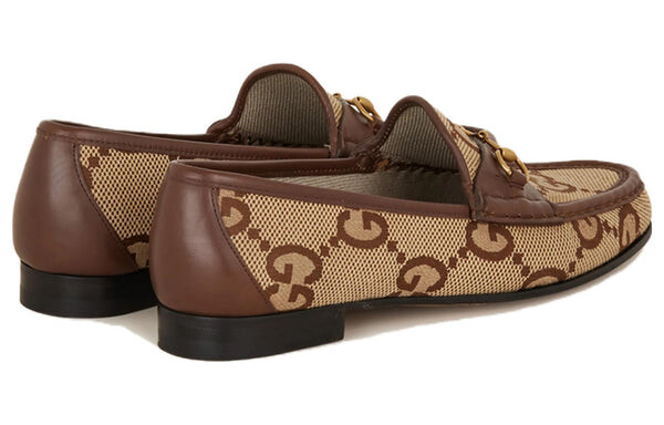 Кроссовки 1953 loafer with horsebit 'camel ebony' Gucci, коричневый — фото 4