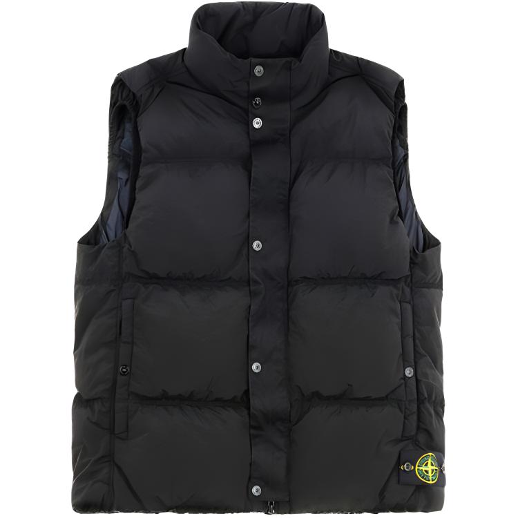 

Нейлоновый жилет с металлическим пухом STONE ISLAND, черный