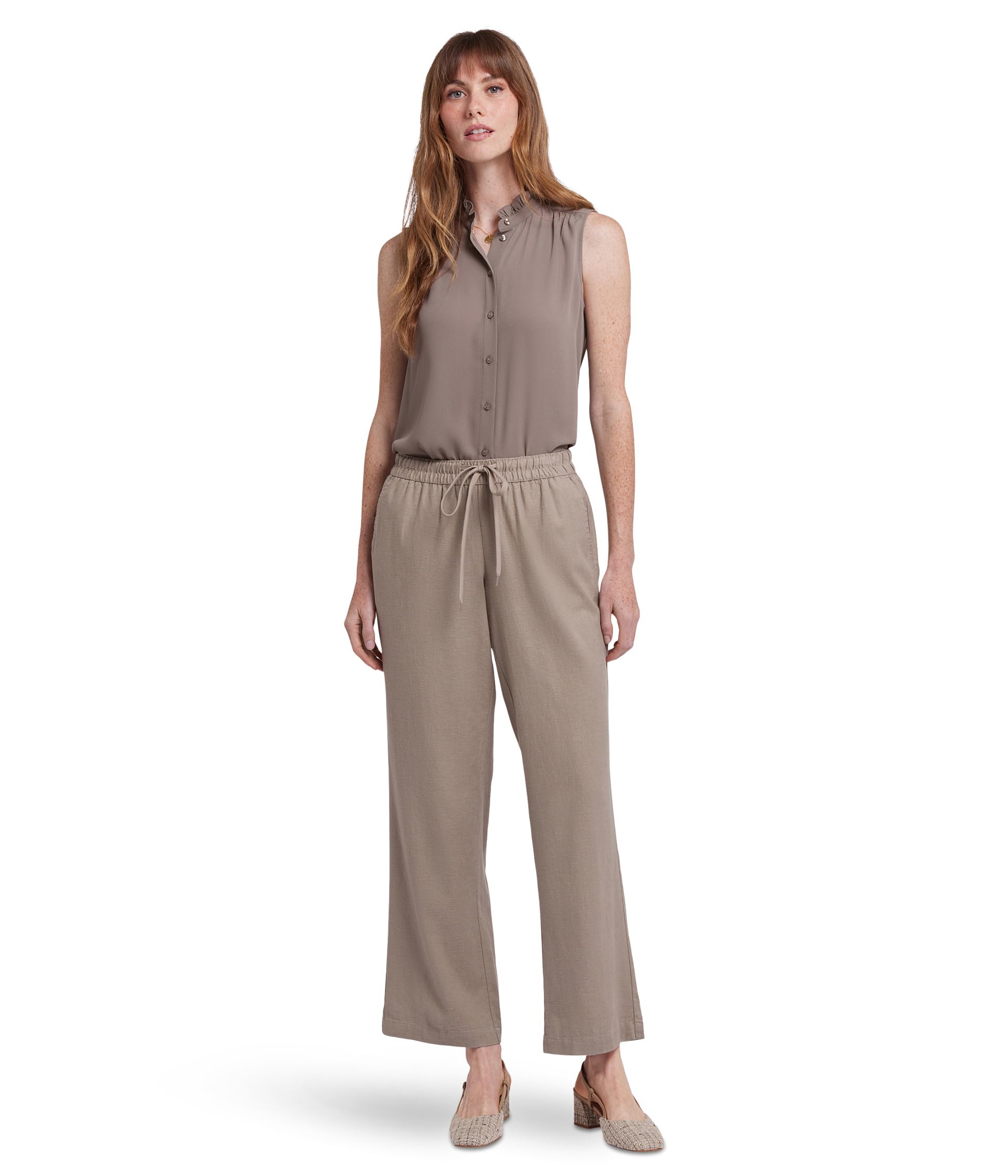 

Брюки NYDJ Relaxed Drawstring Pants, Saddlewood