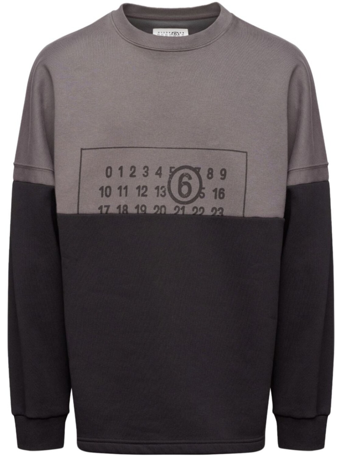 

MM6 Maison Margiela толстовка с круглым вырезом и принтом в виде цифр, черный
