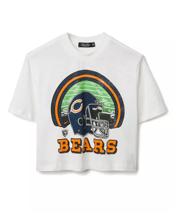 

Женская футболка с высоким воротником NFL Chicago Bears Game Time Junk Food Clothing, белый