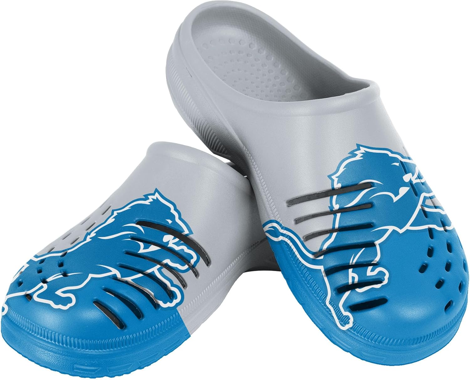 

Мужские сабо FOCO NFL с крупным логотипом команды, удобные водонепроницаемые слипоны, Detroit Lions