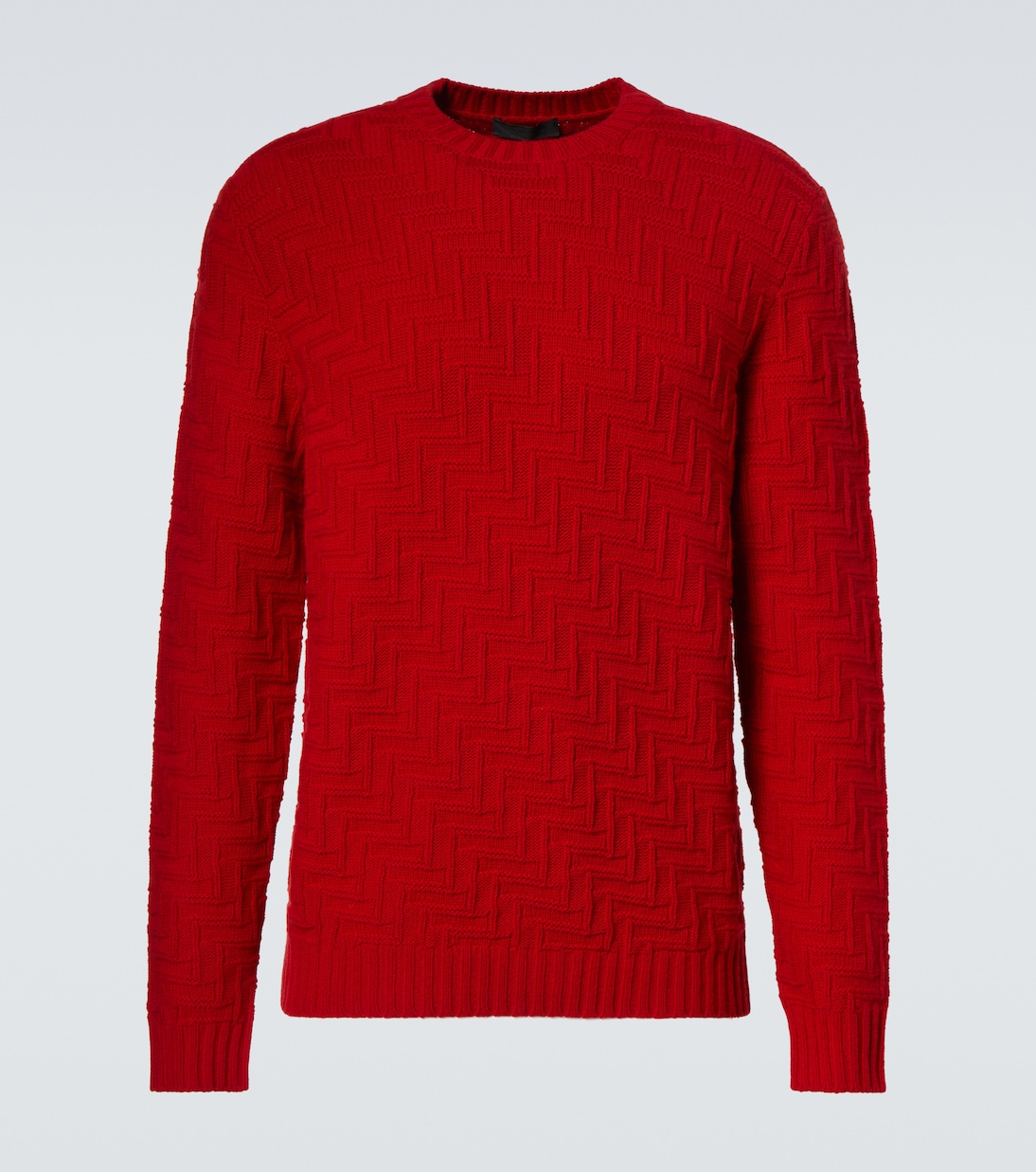 

Вязаный свитер из шерсти и кашемира 3D-knit Prada, Rosso