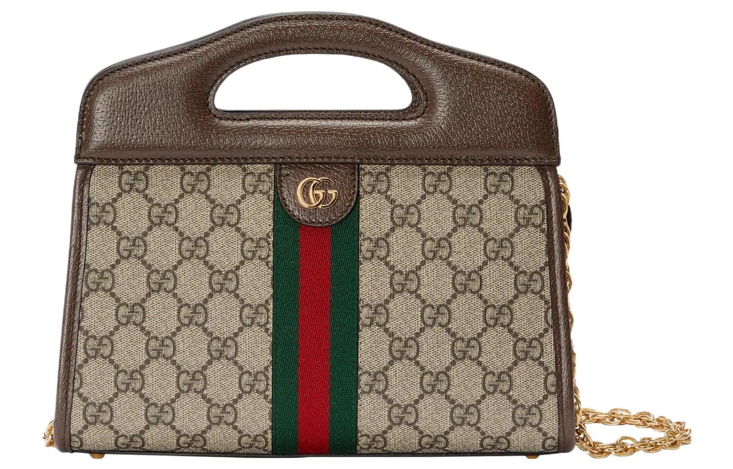 

GUCCI Сумка тоут из холста с кожаными вставками