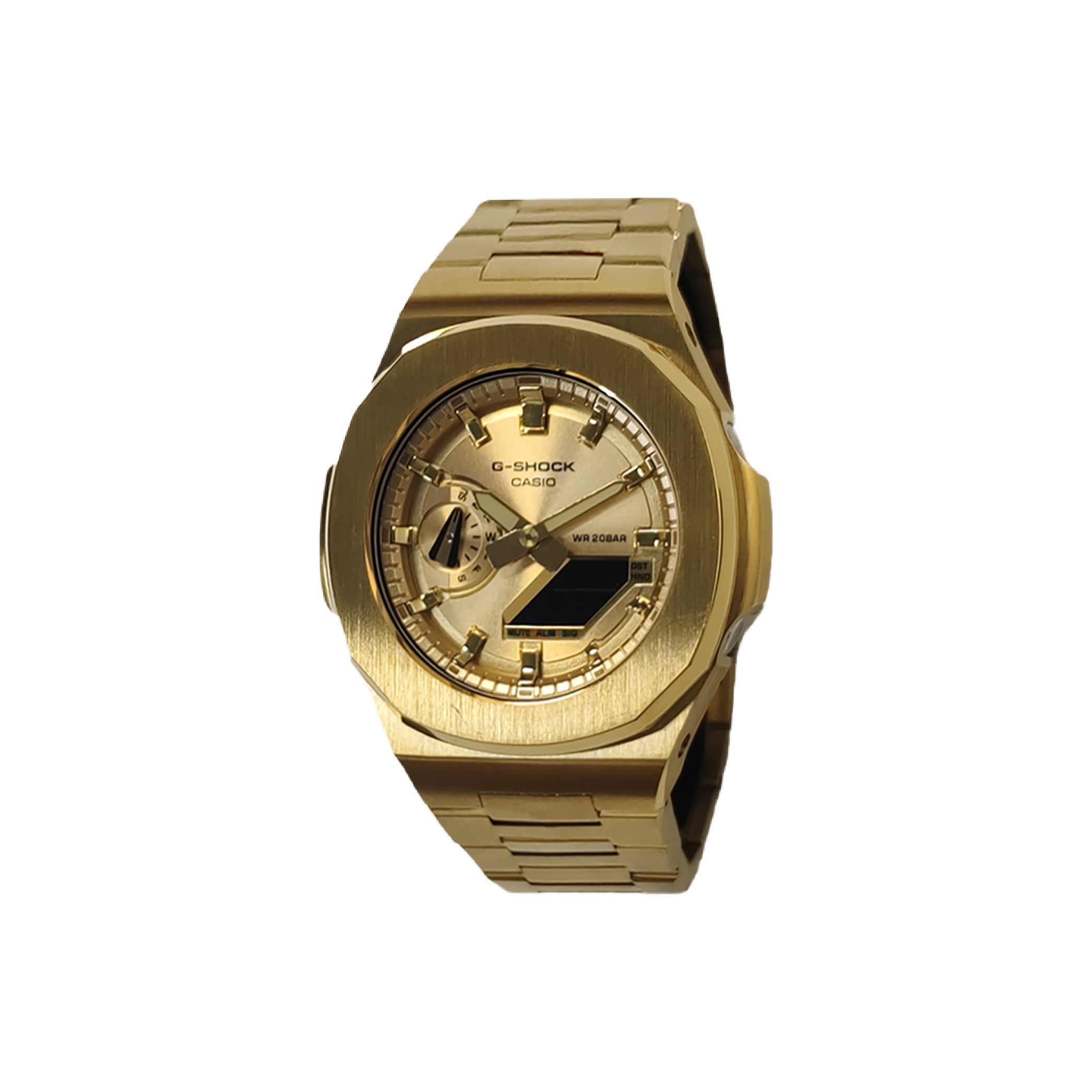 

CASIO Ретроффит серия кварцевый механизм браслет из нержавеющей стали мужские часы gold циферблат