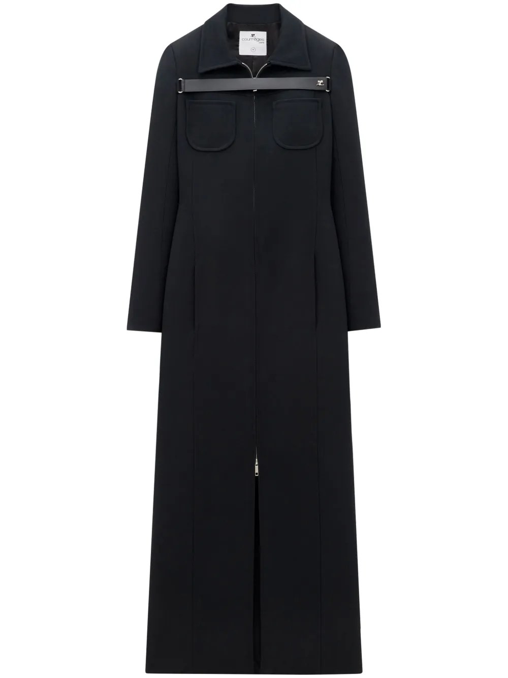 

Длинное платье Harnais Courrèges, черный