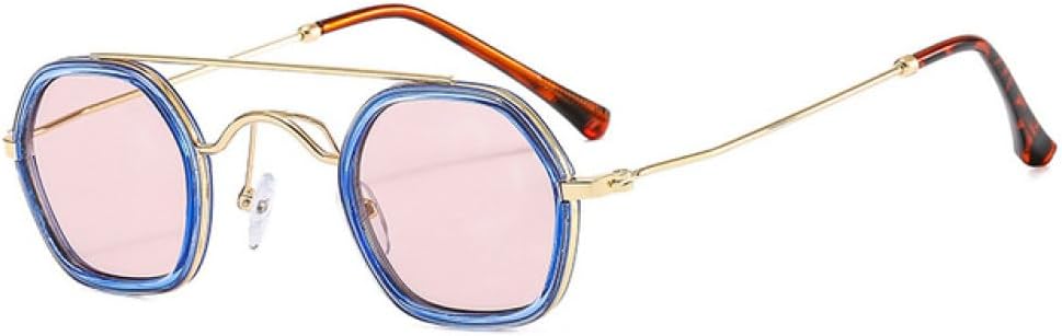 

Солнцезащитные очки в стиле ретро Polygon для женщин, прозрачные линзы с градиентом цвета "океан", защита от УФ-излучения UV400 для мужчин, панк-очки LANGSER, Blue Champagne