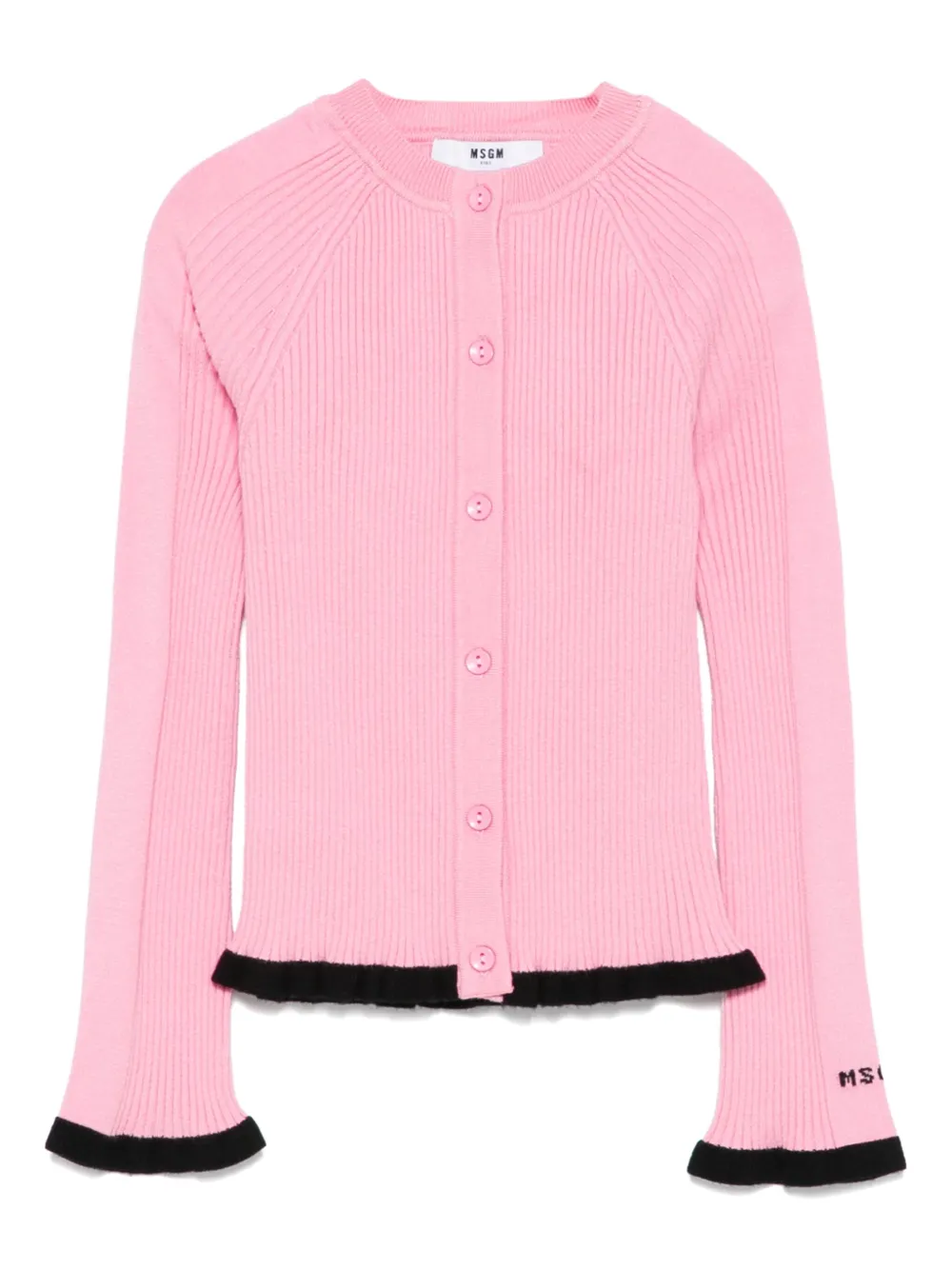 

Кардиган в рубчик MSGM Kids, розовый