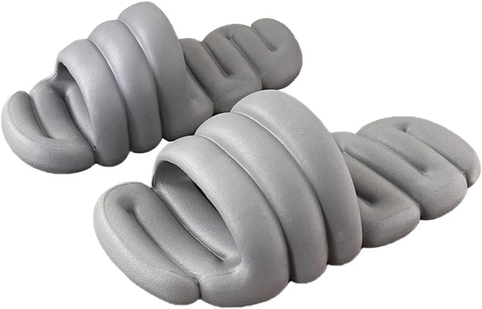 

MTFBQ Летние уютные шлепанцы, оригинальные супер мягкие домашние тапочки с противоскользящей подошвой, шлепанцы для душа, светло-серый