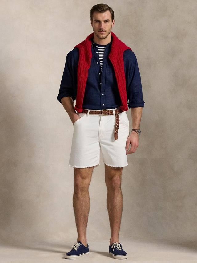 Рубашка из льна Big & Tall Ralph Lauren, Newport Navy — фото 4