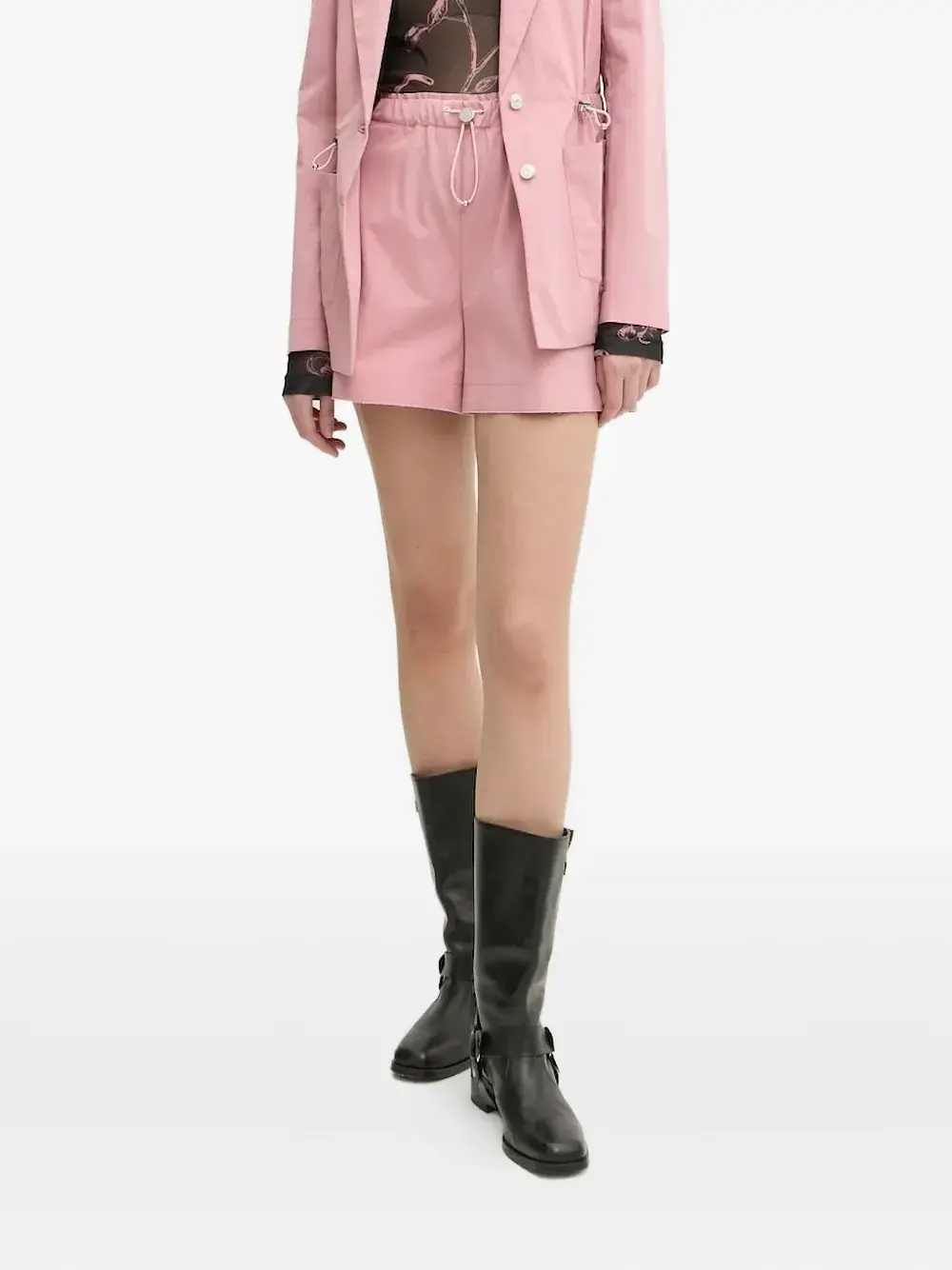 

Шорты с завязками и логотипом MOSCHINO JEANS, розовый