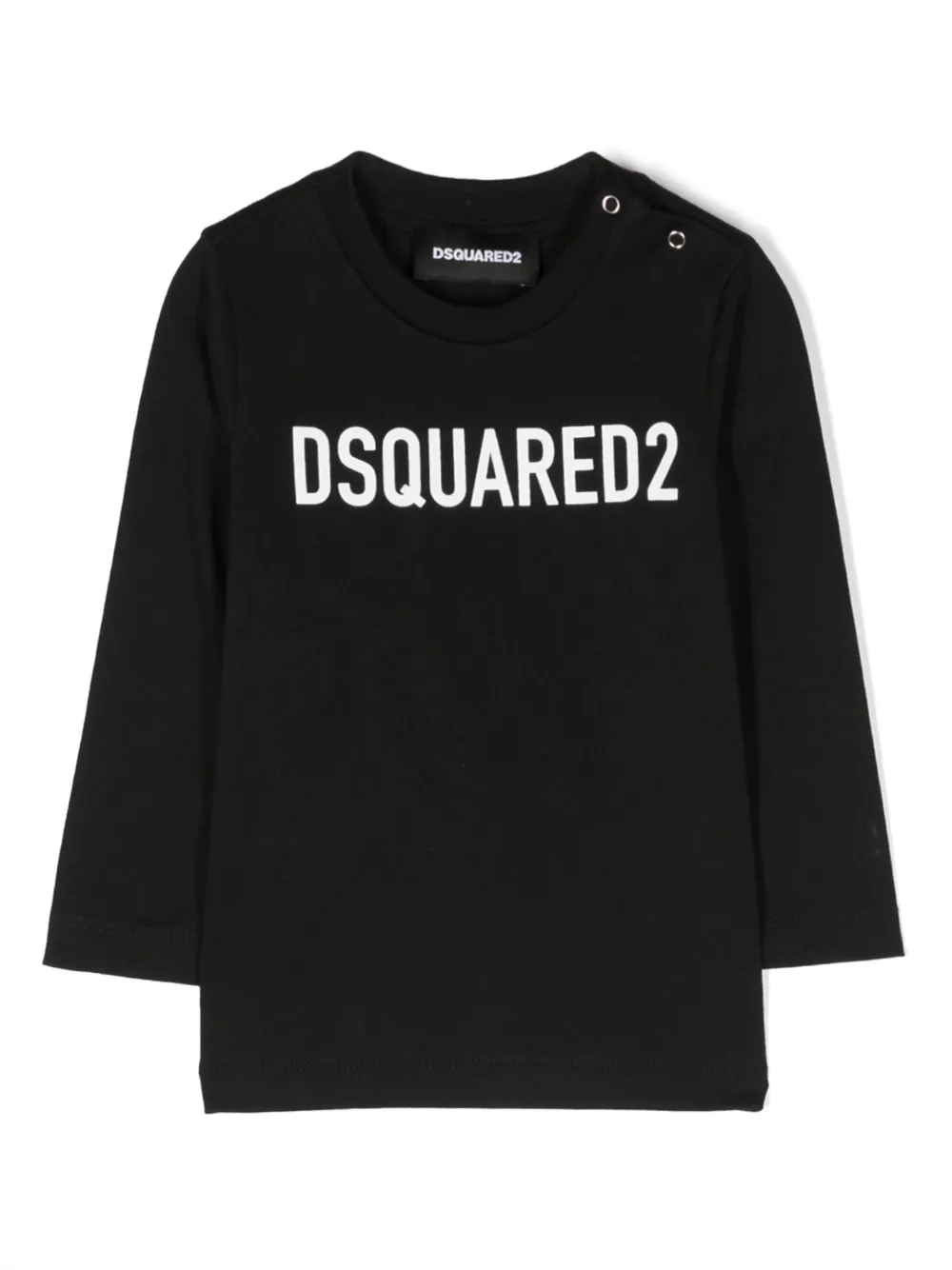 

Футболка с длинными рукавами и логотипом DSQUARED2 KIDS, черный