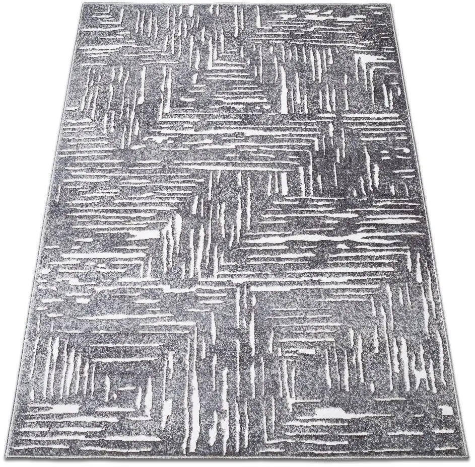 

Ковер для дома "Navid", прямоугольный, короткий ворс, высокая-низкая структура, 3D-дизайн, современный, простой в уходе My home 60х90 см, серый