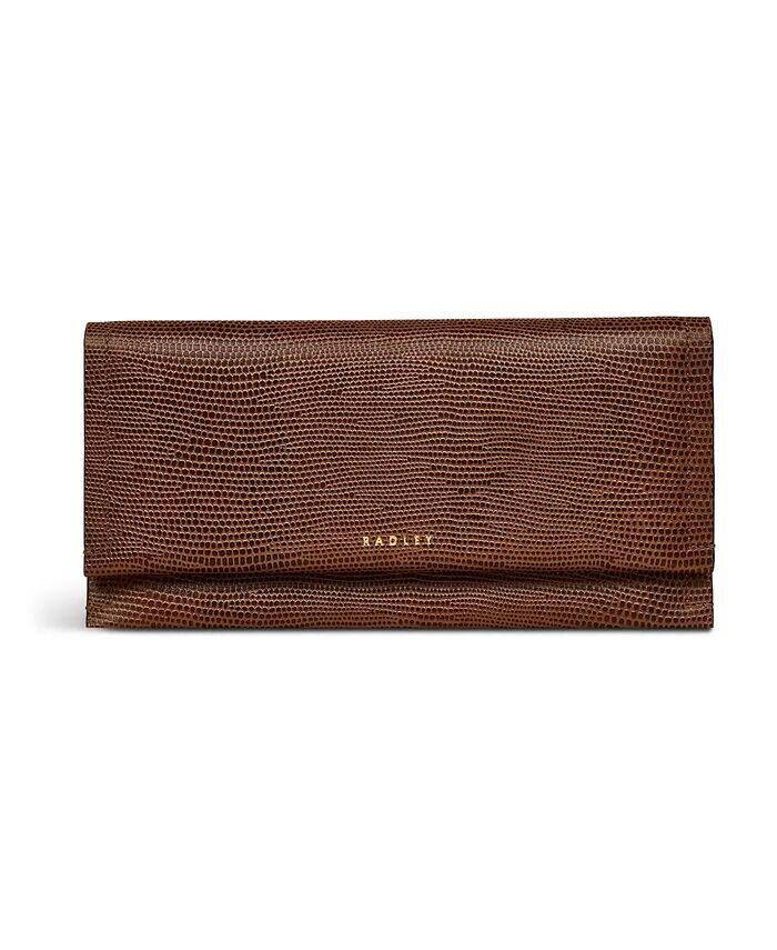 

Кошелек с клапаном из искусственной ящерицы Oak Street Radley London, коричневый