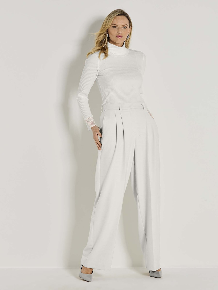 

Широкие брюки со складками спереди MADELEINE, белый