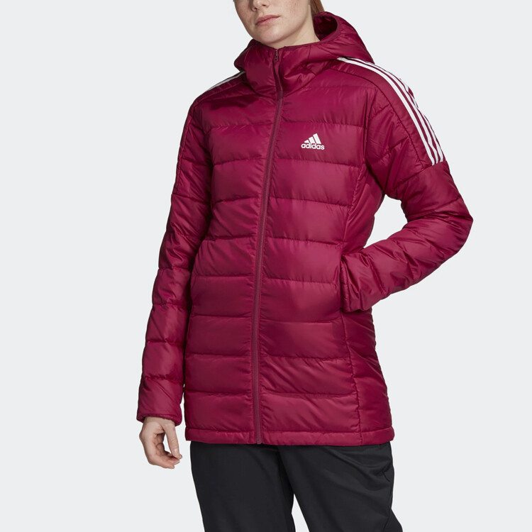 Пуховик женский красный Adidas, красный — фото 3