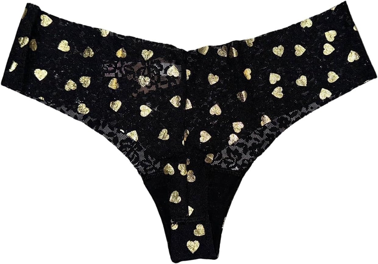 Victoria's Secret Pink No Show Soft Lace трусики-стрингиЦвет Black — фото 3
