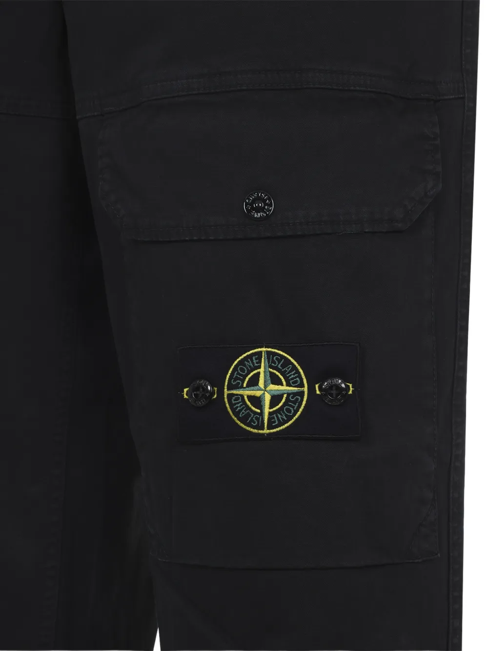 Брюки с логотипом на кармане Stone Island, черный — фото 3