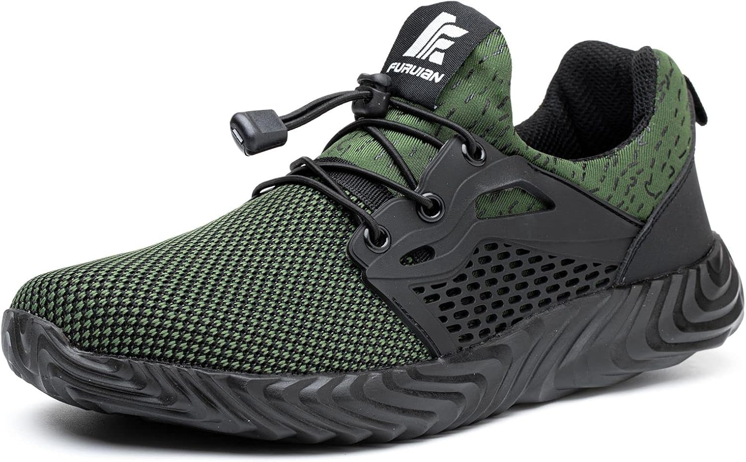 

Стальные ботинки Furuian с непробиваемым носком для мужчин и женщин, легкие, устойчивые к проколам, безопасные кроссовки для строительства, дышащие, зеленый