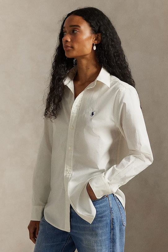 

Хлопковая рубашка Polo Ralph Lauren, бежевый