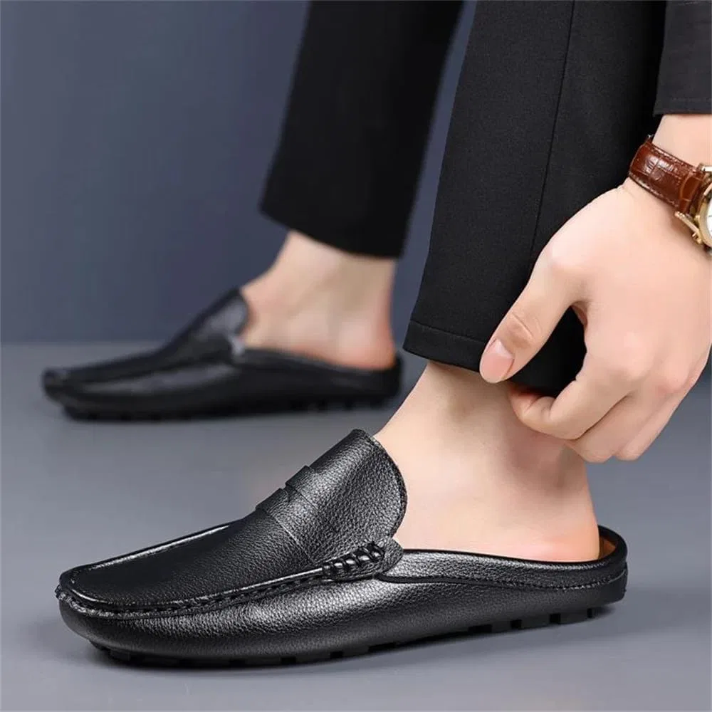 Лоферы мужские кожаные Adhdyuud Penny Loafers, коричневый — фото 2