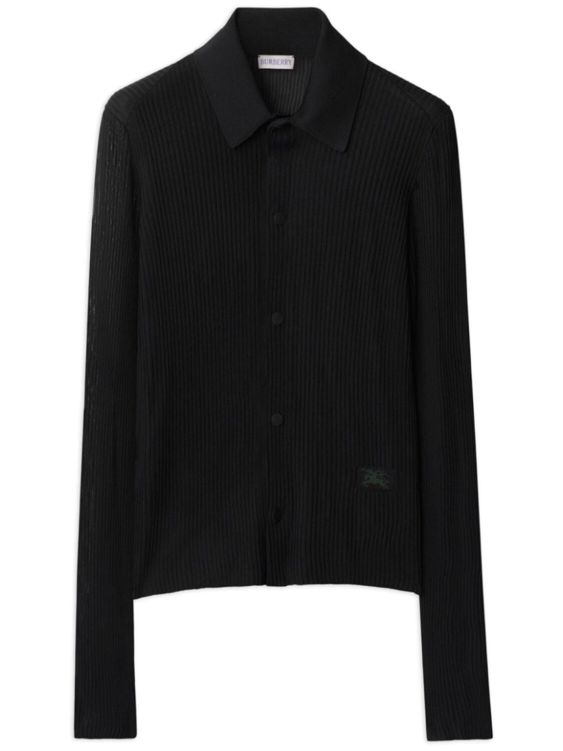 

Burberry джемпер Equestrian Knight в рубчик, черный