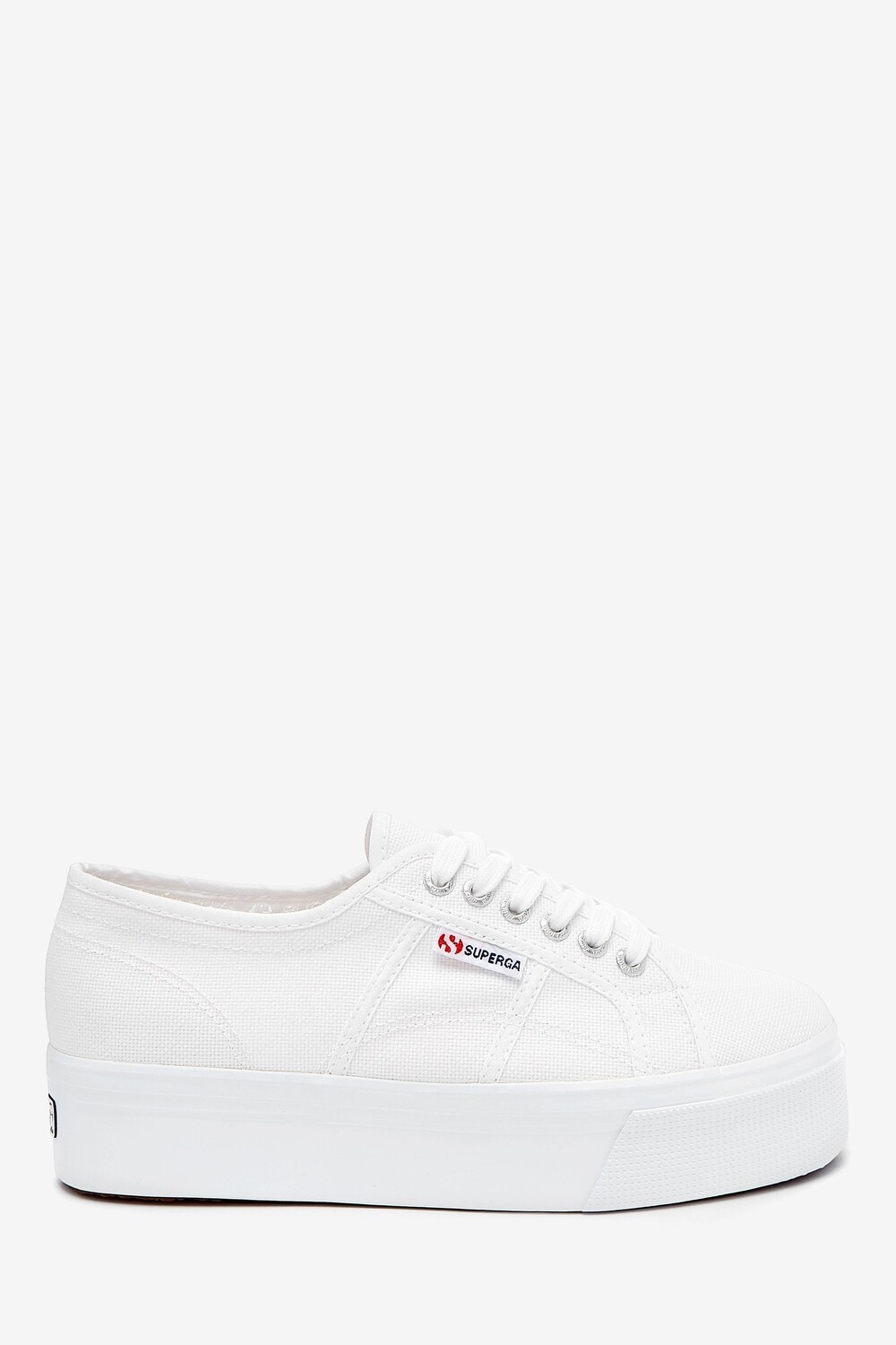 

2790 парусиновые спортивные кеды на платформе Superga, белый